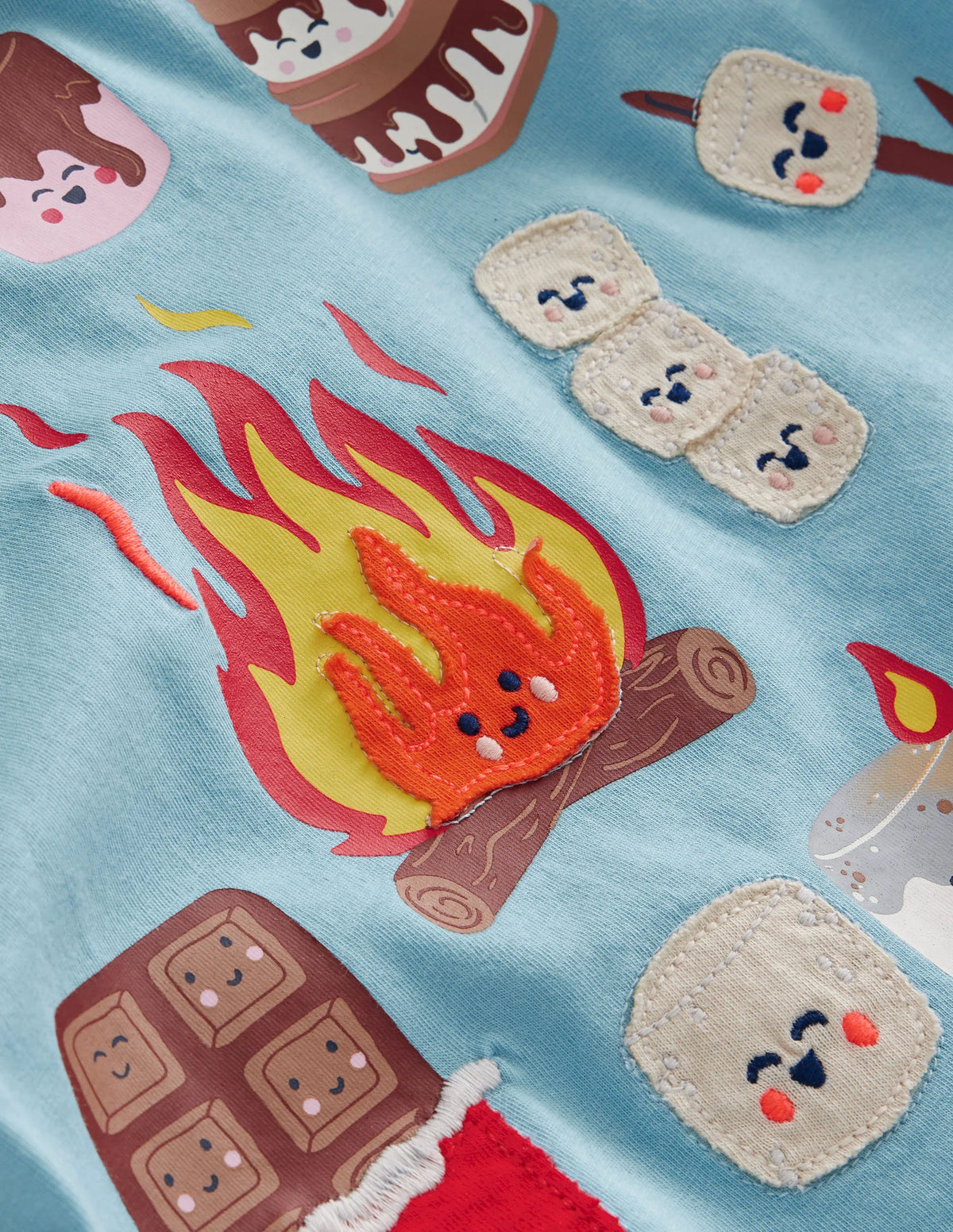 Fun Food T-shirt-Duck Egg Blue Smores