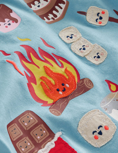Fun Food T-shirt-Duck Egg Blue Smores