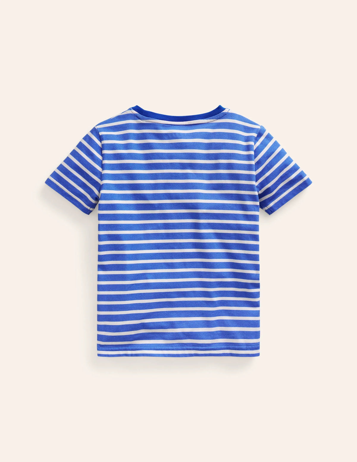 Appliqué Textured T-shirt-Wisteria Blue/Ivory Cockerels