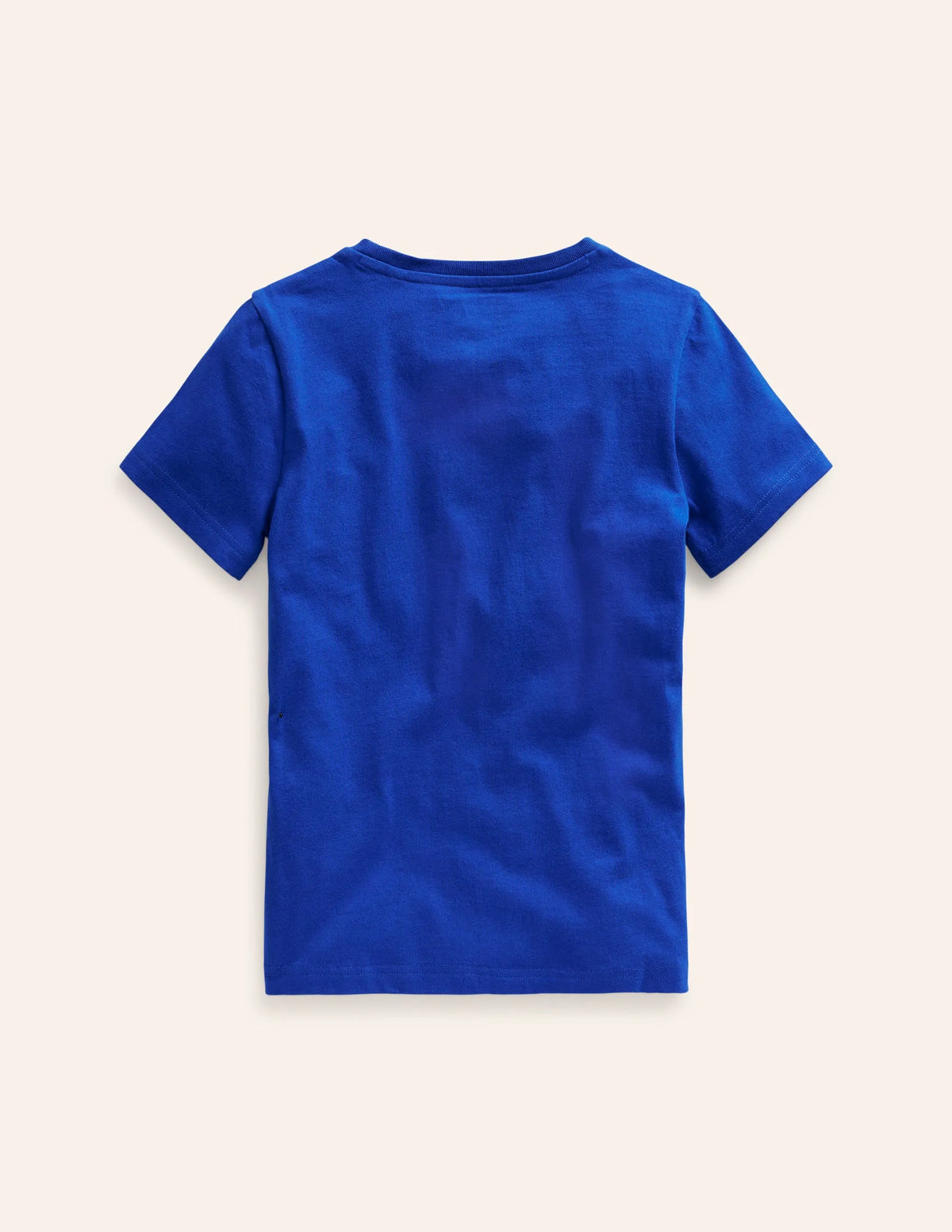 Appliqué Rhino T-shirt-Peacock Plume Blue