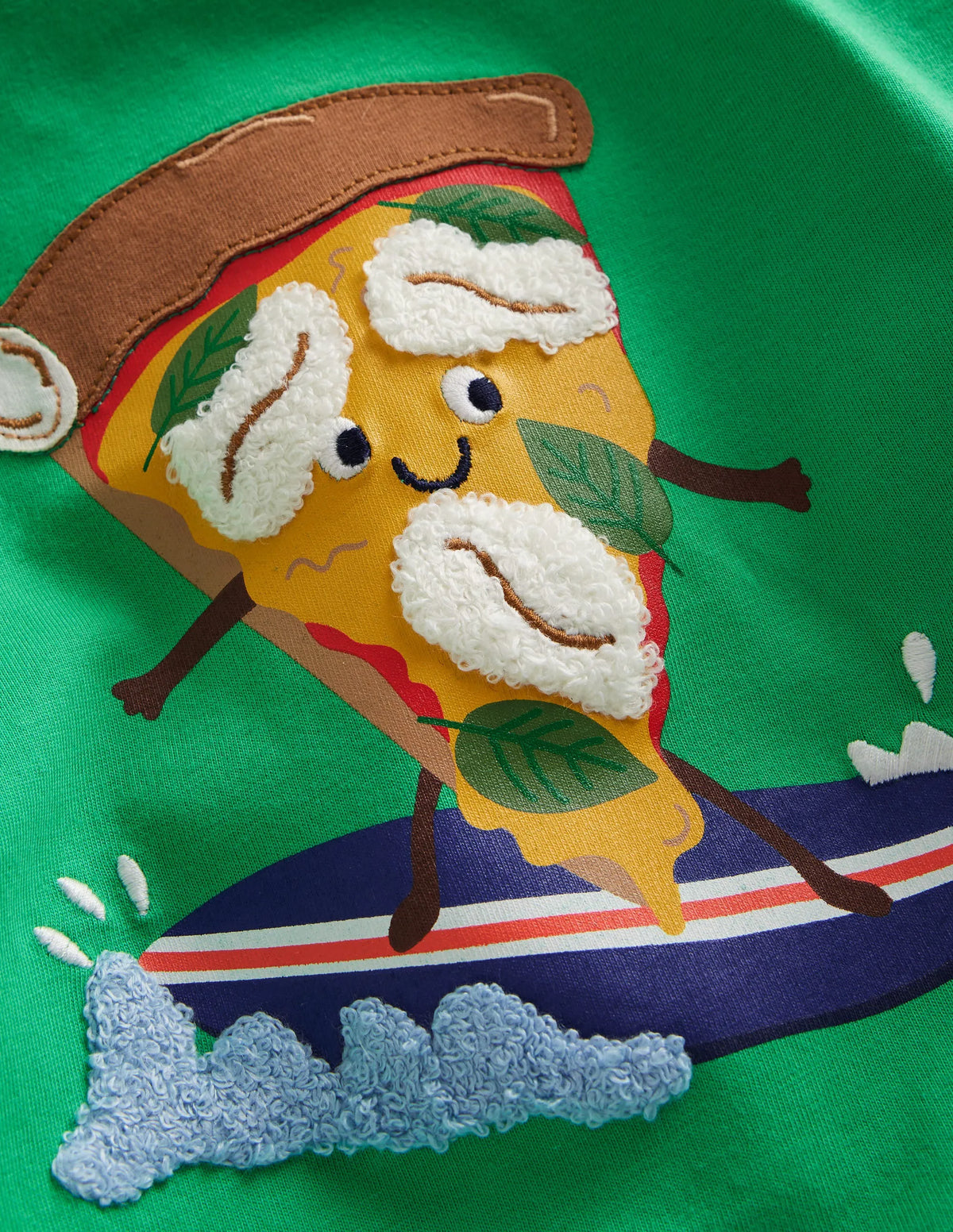 Funny Logo T-shirt-Pea Green Pizza