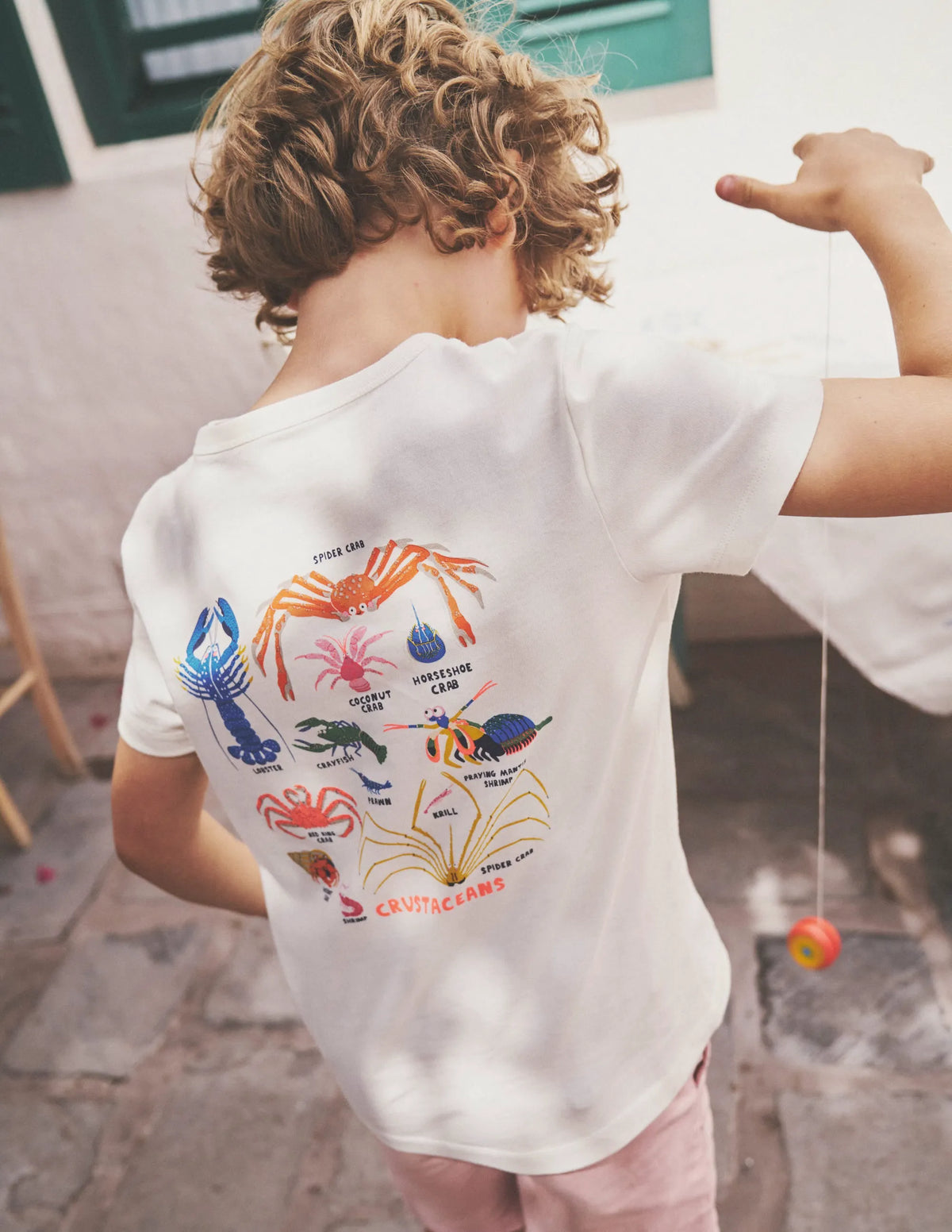 Printed Educational T-shirt-Ivory Crustaceans