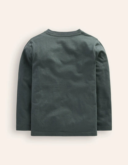Fun Superstitch Grid T-shirt-Smoke Autumn Leaves