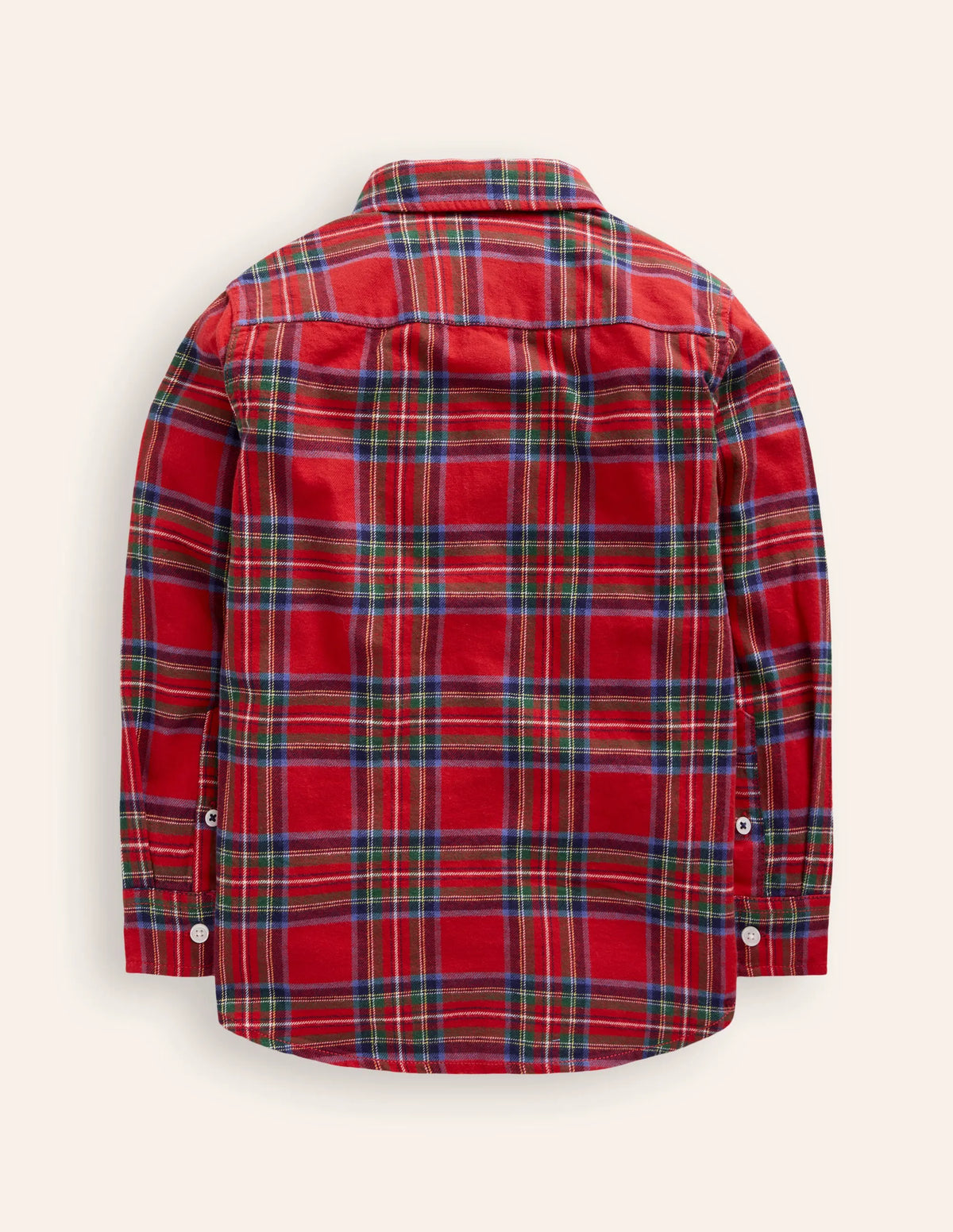Cotton Check Shirt-Red Check