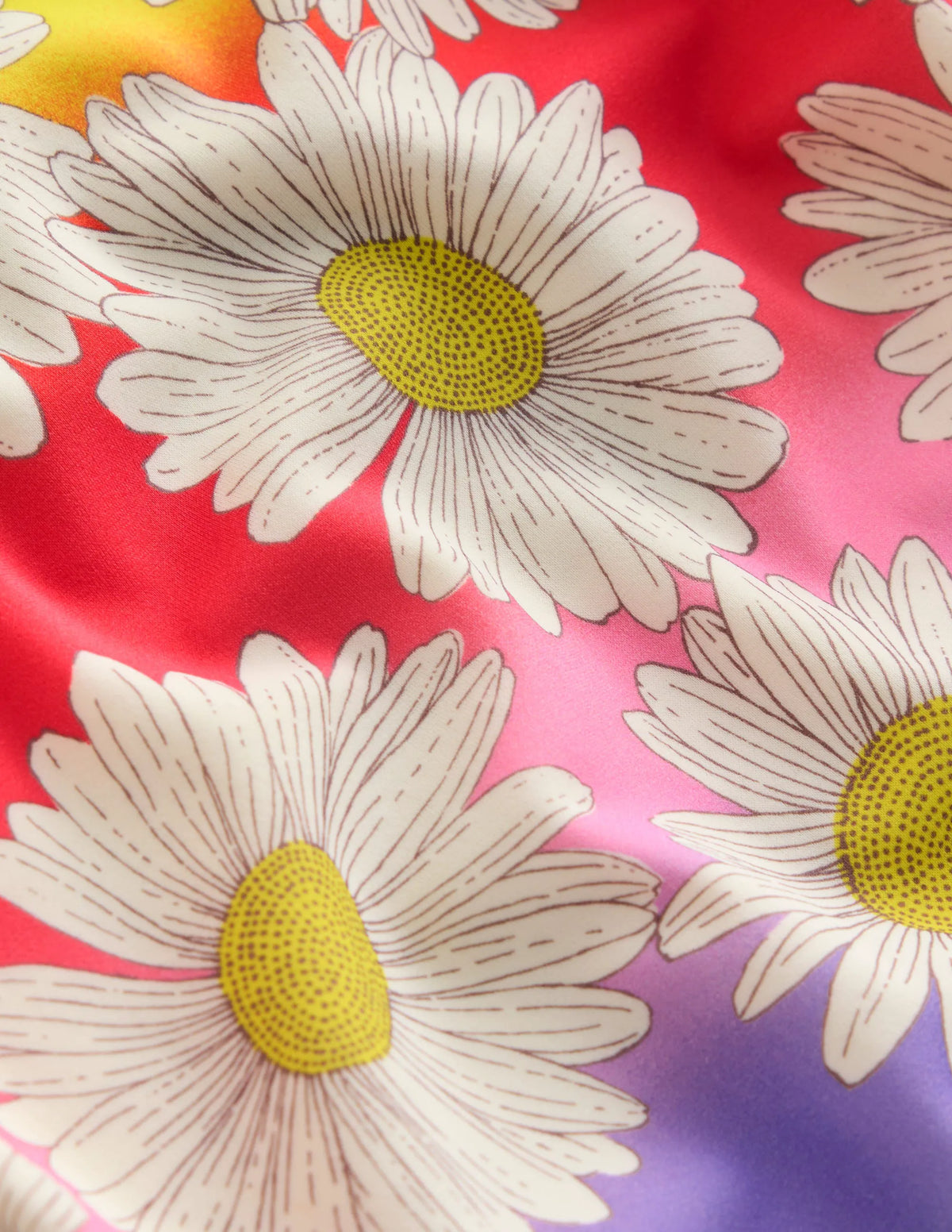 Cross-back Printed Swimsuit-Multi Ombre Daisy