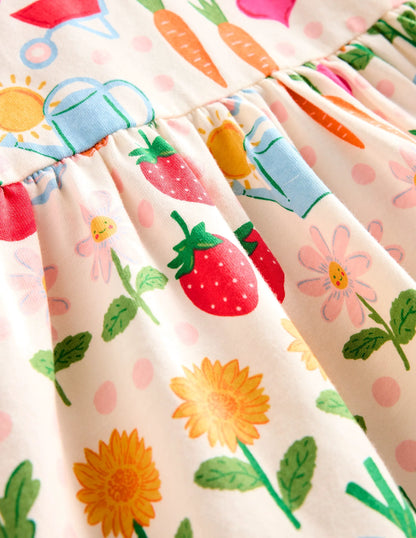 Short-sleeved Fun Jersey Dress-Multi Grow Your Own