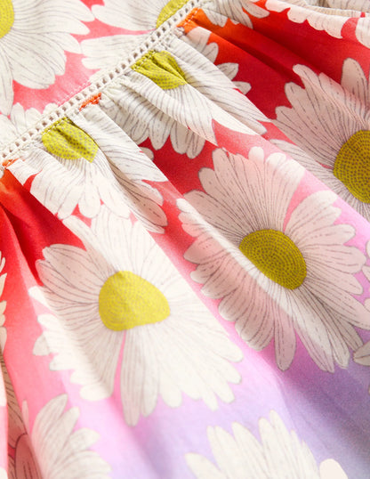 Lightweight Vacation Dress-Multi Ombre Daisy