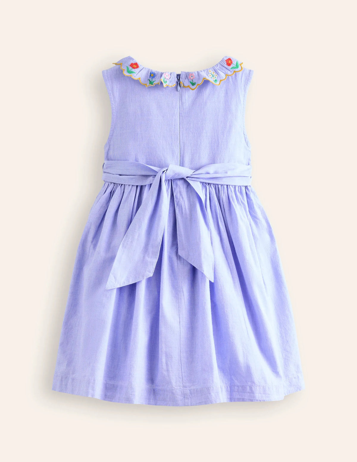 Embroidered pintuck dress-End on End Embroidery