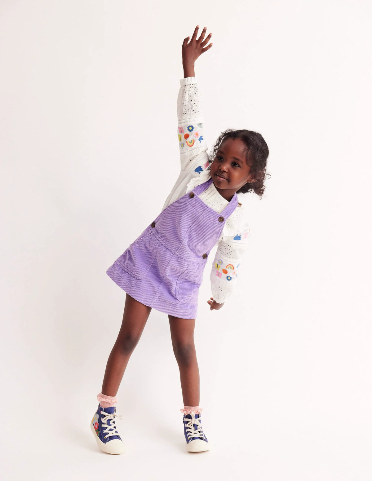 Embroidered Broderie Top-Vanilla White