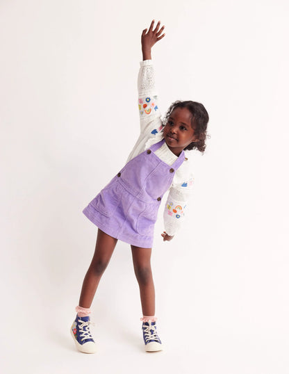 Embroidered Broderie Top-Vanilla White
