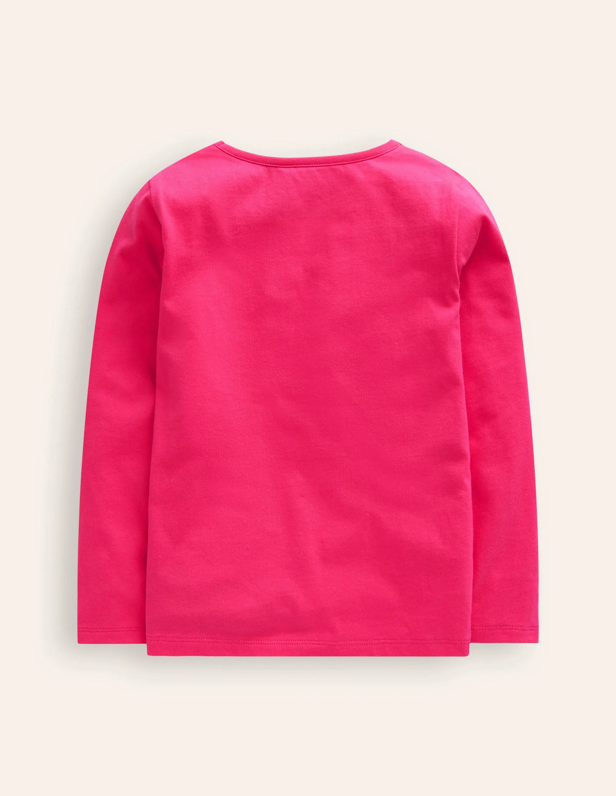 Appliqué Long Sleeve Top-Rose Pink Unicorn