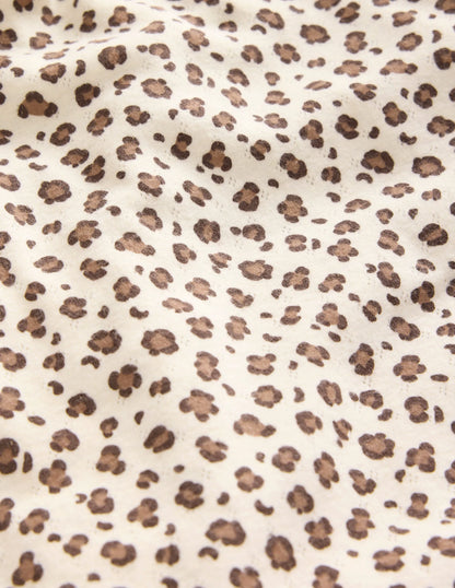 Long Sleeve Pointelle Top-Leopard