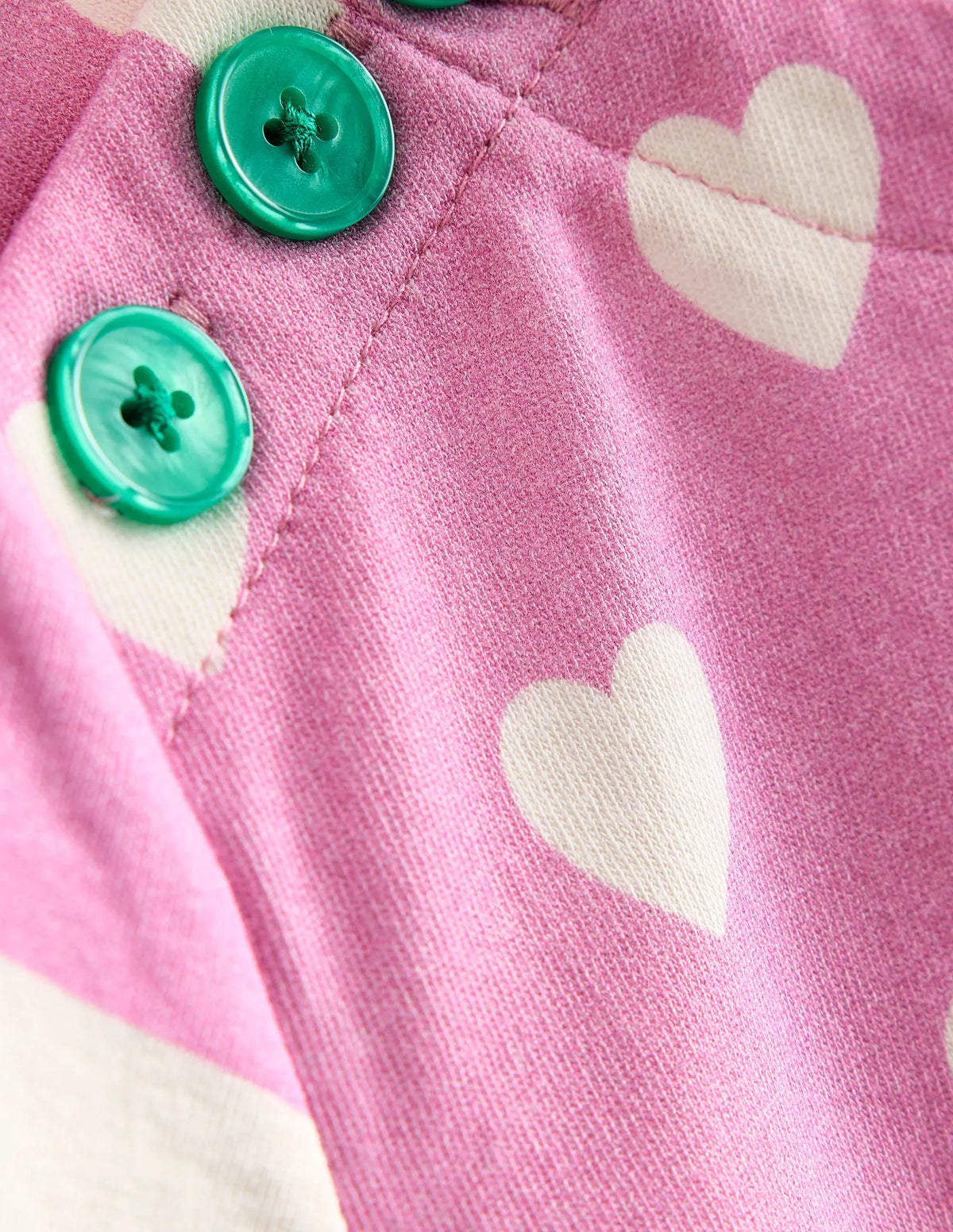 Fun Breton Dress-Cosmos Pink Hearts