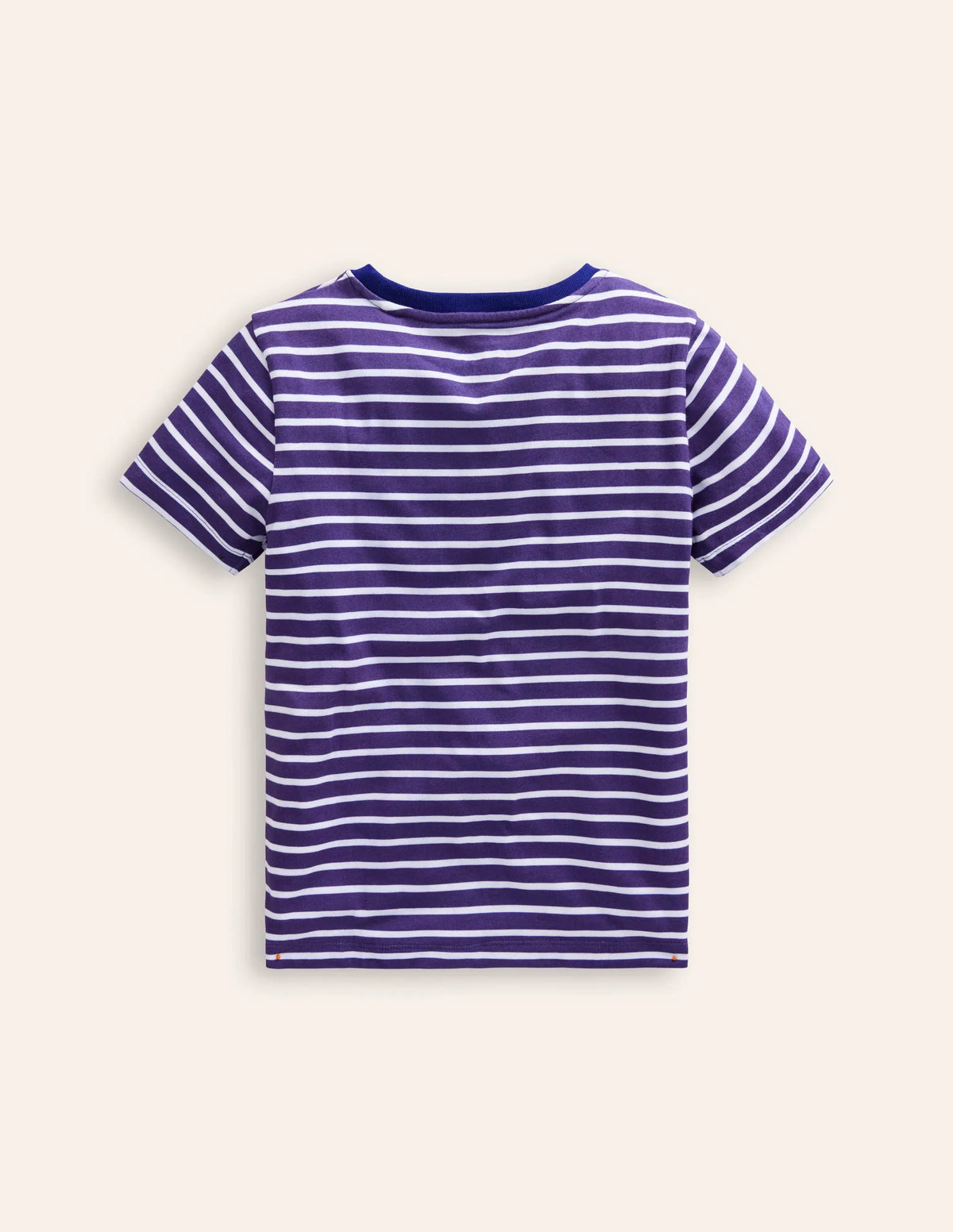 Appliqué T-Shirt-Sapphire/ Ivory Stationary
