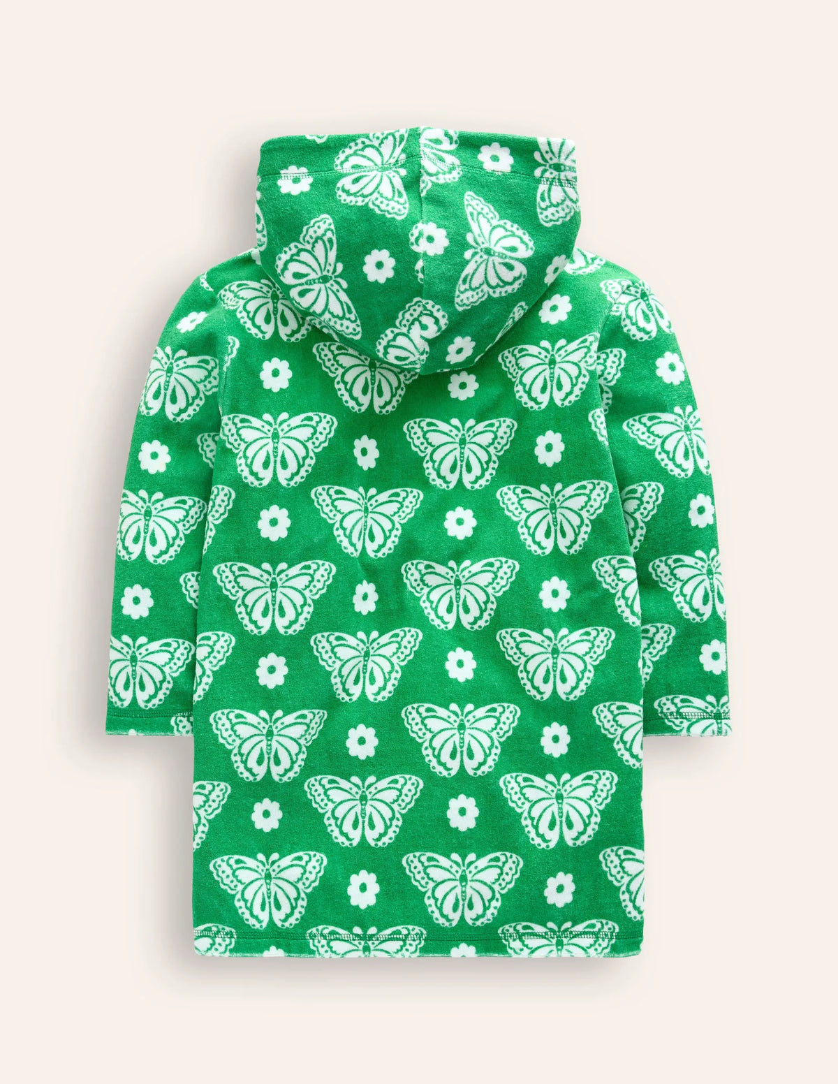 Towelling Throw-On-Pea Green Butterfly Stamp
