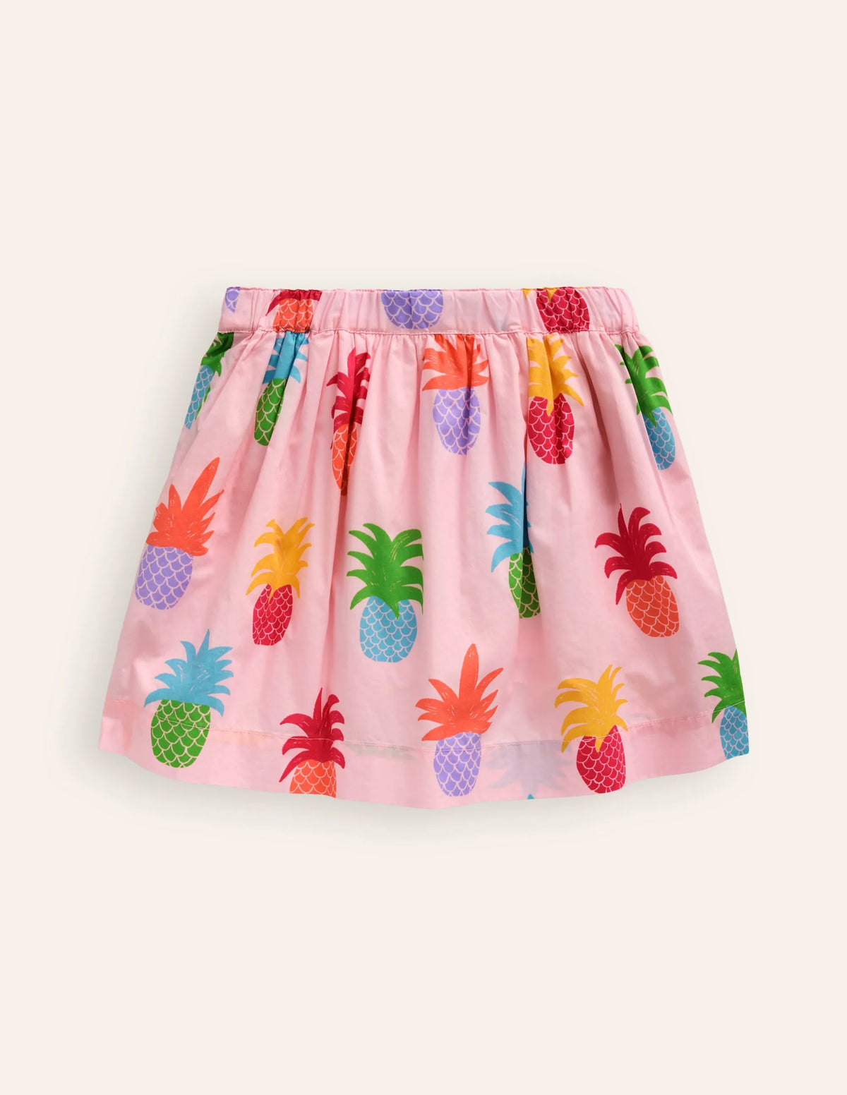 Pull On Twirly Skirt-Blooming Pink Pineapples