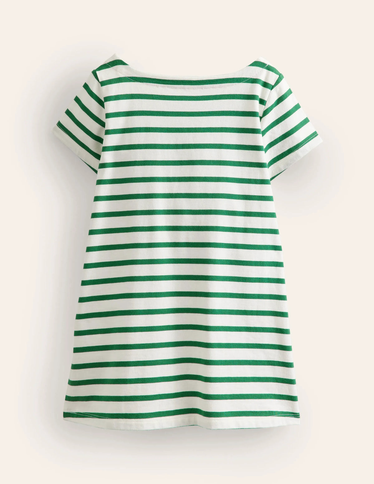 Fun Pocket Appliqué Tunic-Ivory/ Pea Green Cherries