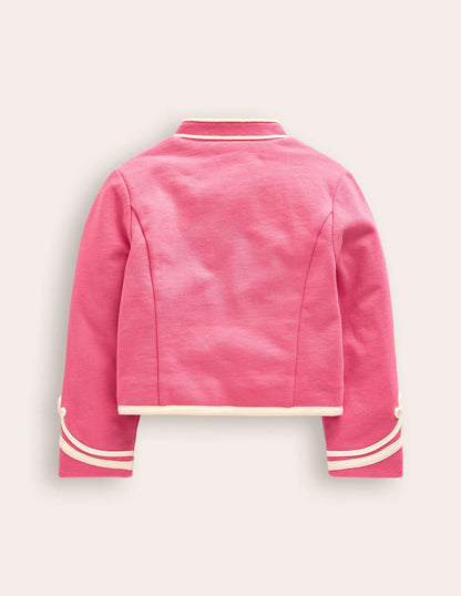 Floral Military Jacket-Rose Pink
