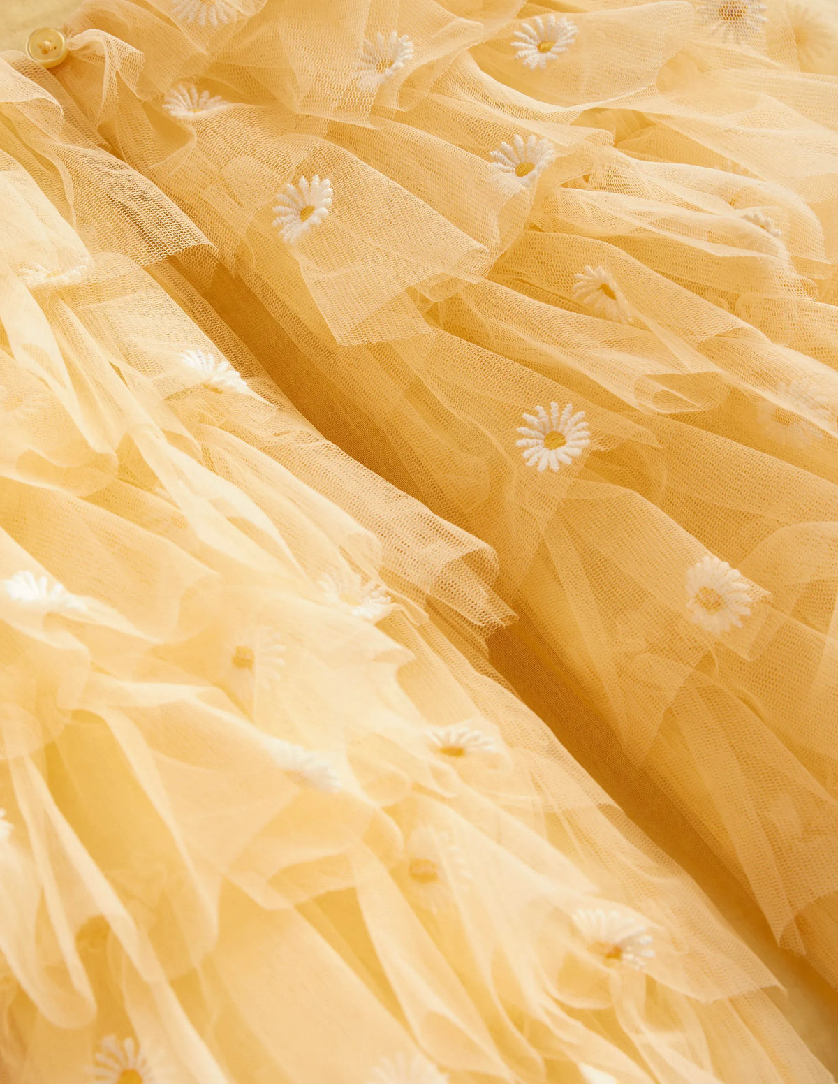 Tiered Tulle Jacket-Spring Yellow Daisies