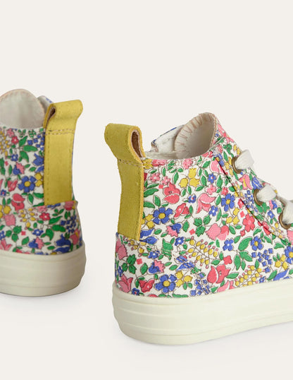 Canvas High Tops-Multi Flowerbed