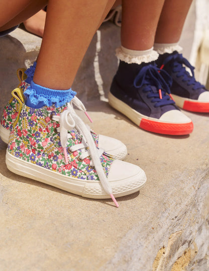 Canvas High Tops-Multi Flowerbed