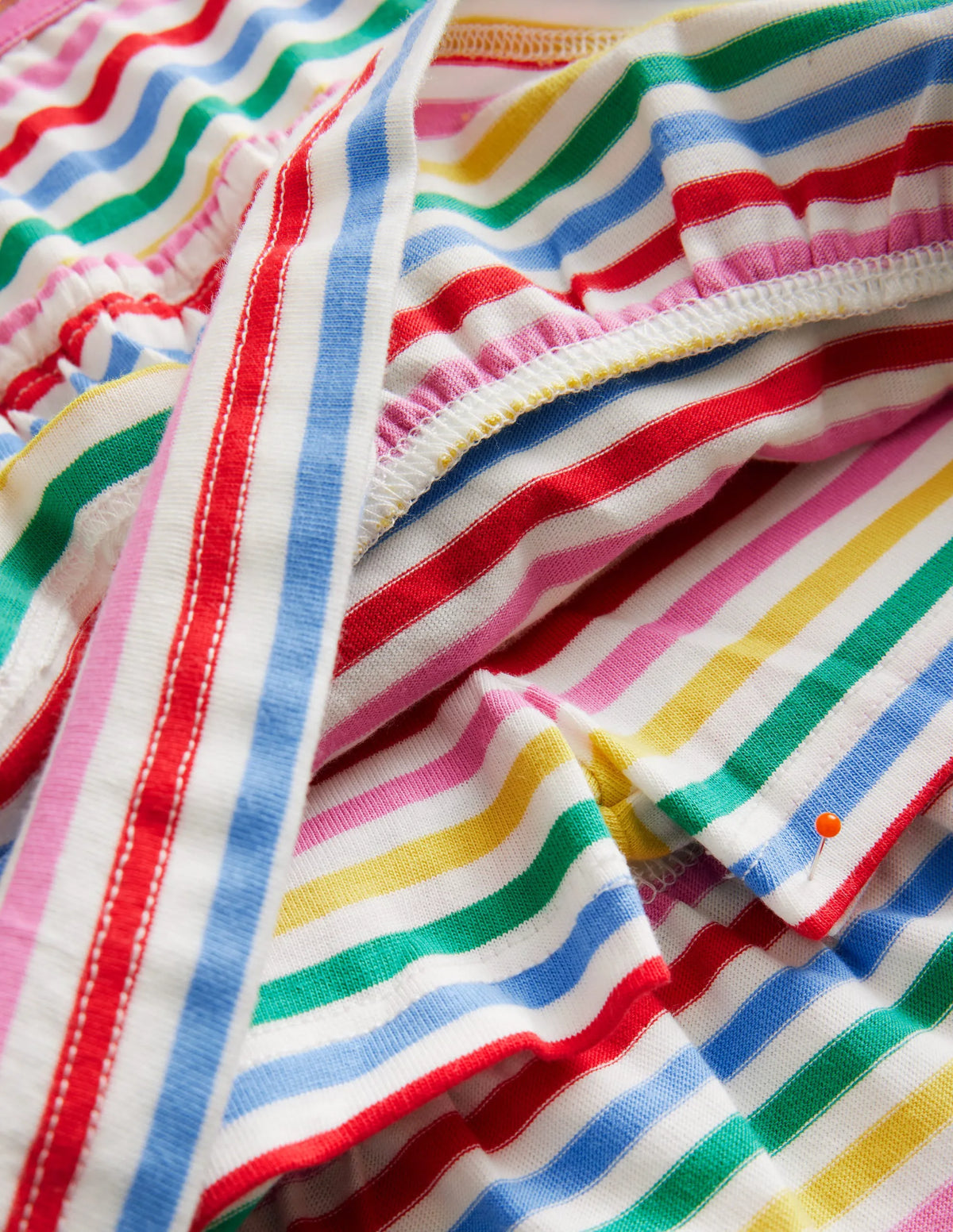 Jersey Ruffle Skort-Multi Stripe