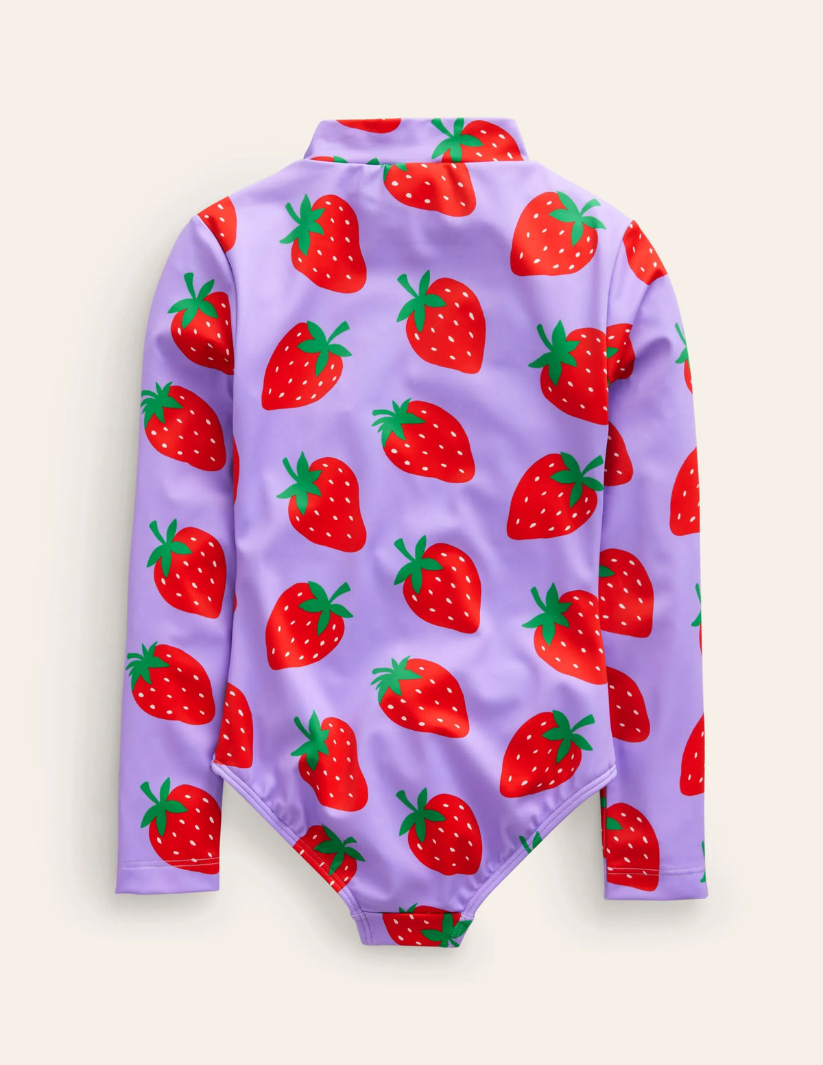 Long-sleeved Swimsuit-Violet Tulip Strawberries
