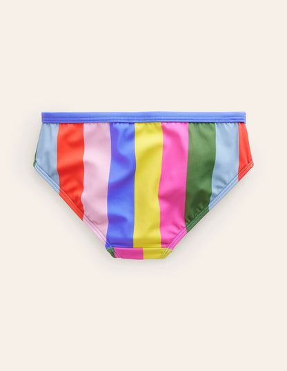 Patterned Bikini Bottoms-Soft Multi Stripe