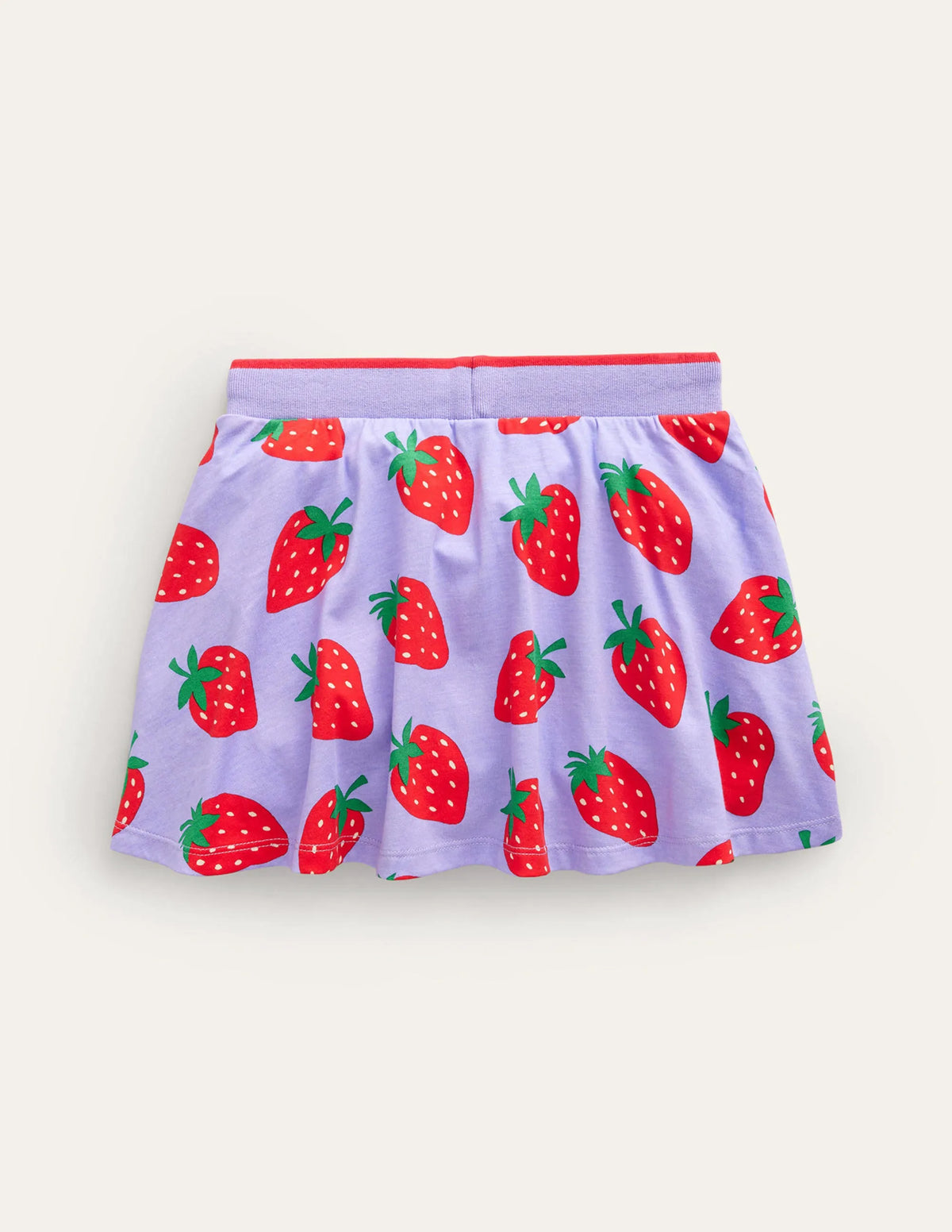 Printed Jersey Skort-Parma Violet Strawberries