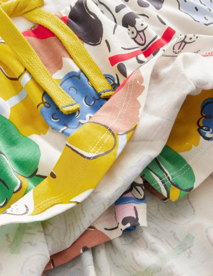 Printed Jersey Skort-Multi Desert Animals
