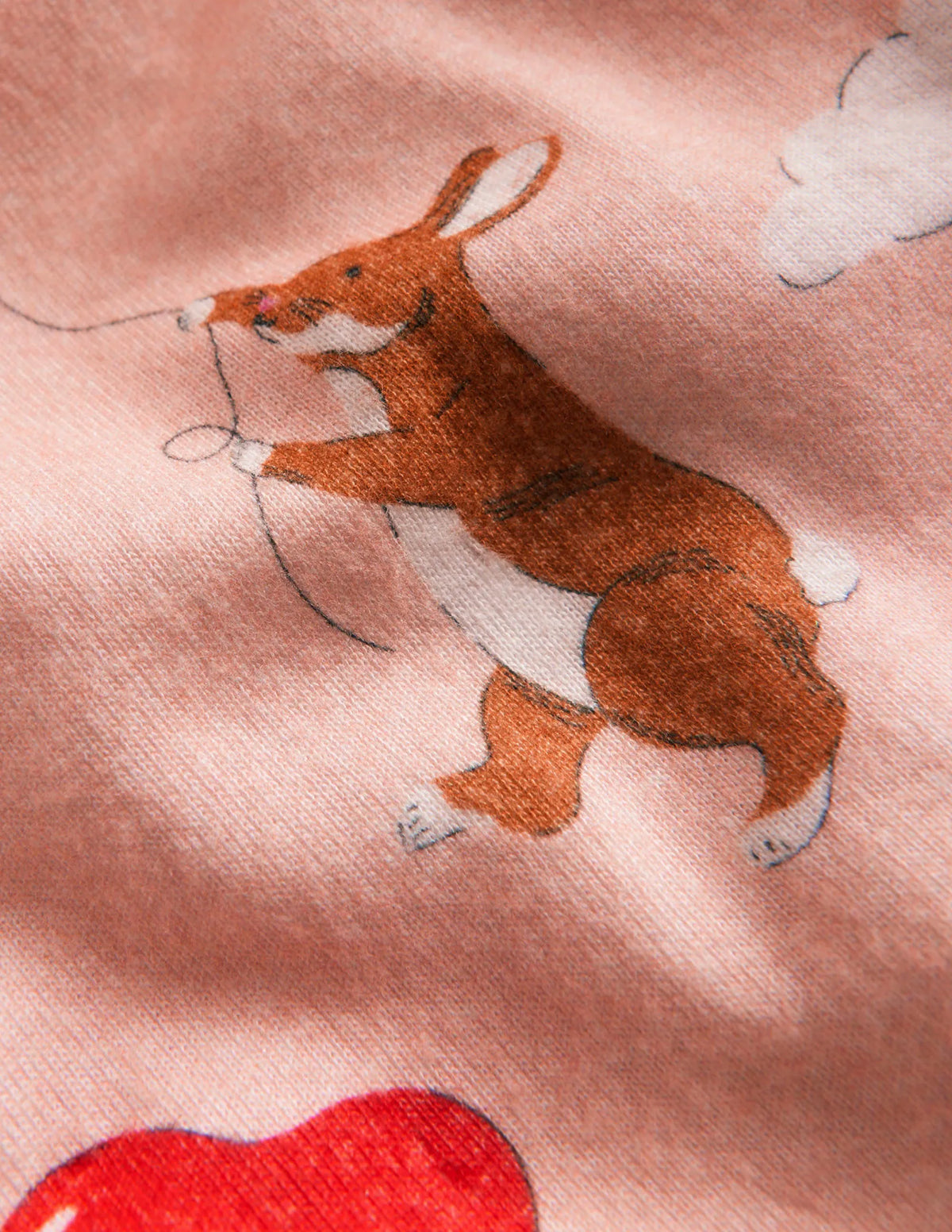Snug Long John Pajamas-Ballet Pink Bunnies