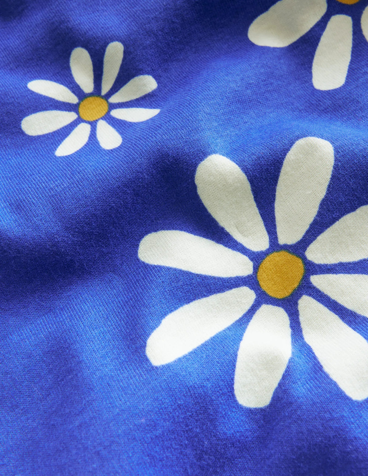 Snug Glow-In-The-Dark Pajamas-Sapphire Blue Daisies