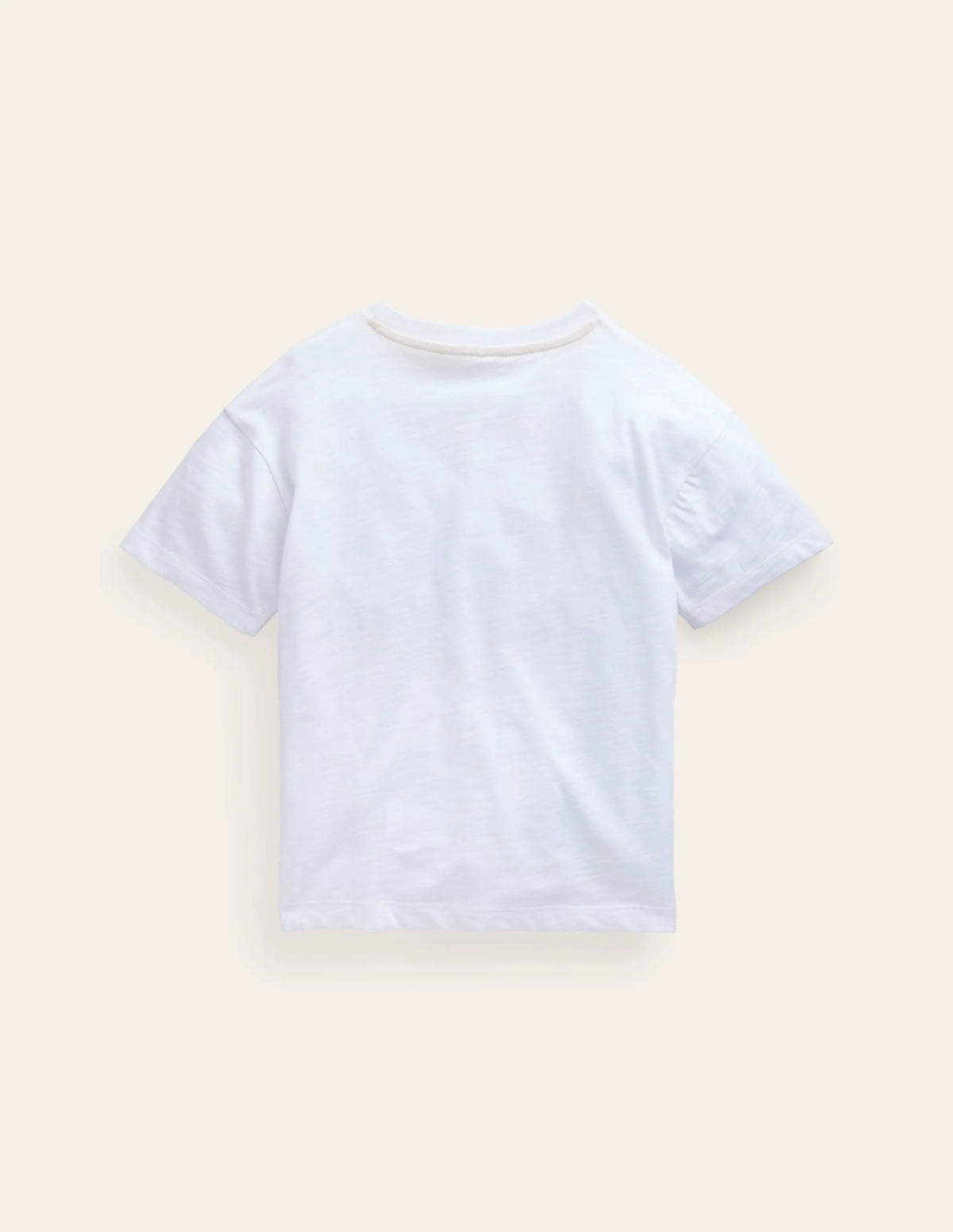 Embroidered Logo T-Shirt-White Rainbow