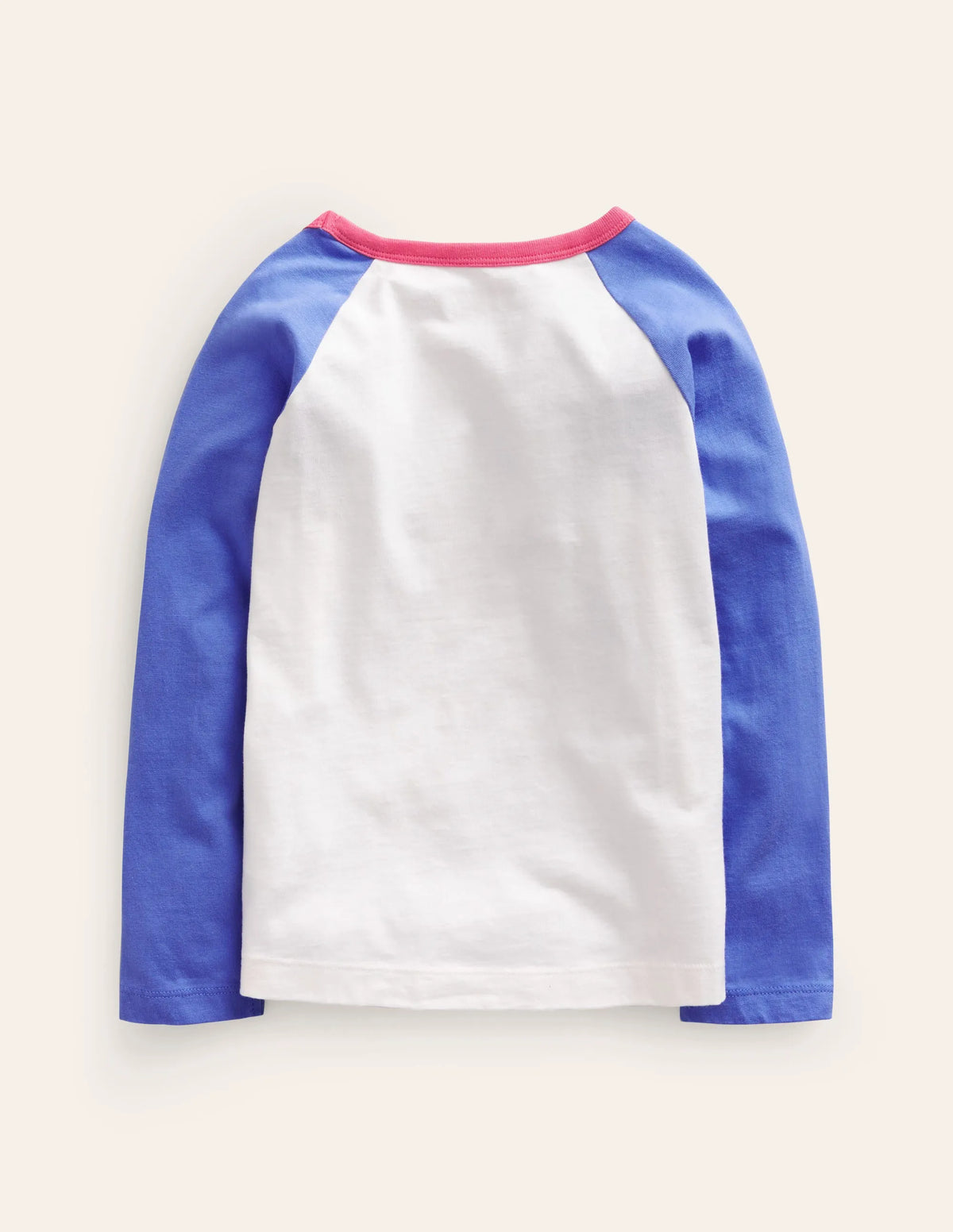 Raglan Appliqué T-Shirt-Surf Blue/Vanilla Pod Flower