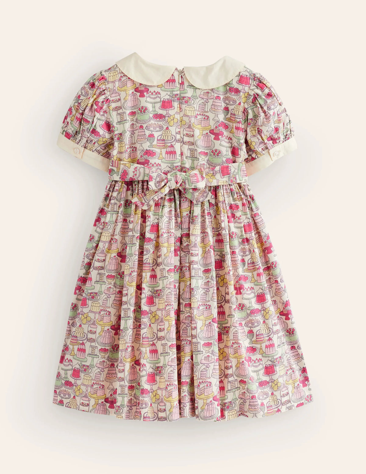 Nostalgic Occasion Smock Dress-Multi Sweet Treats