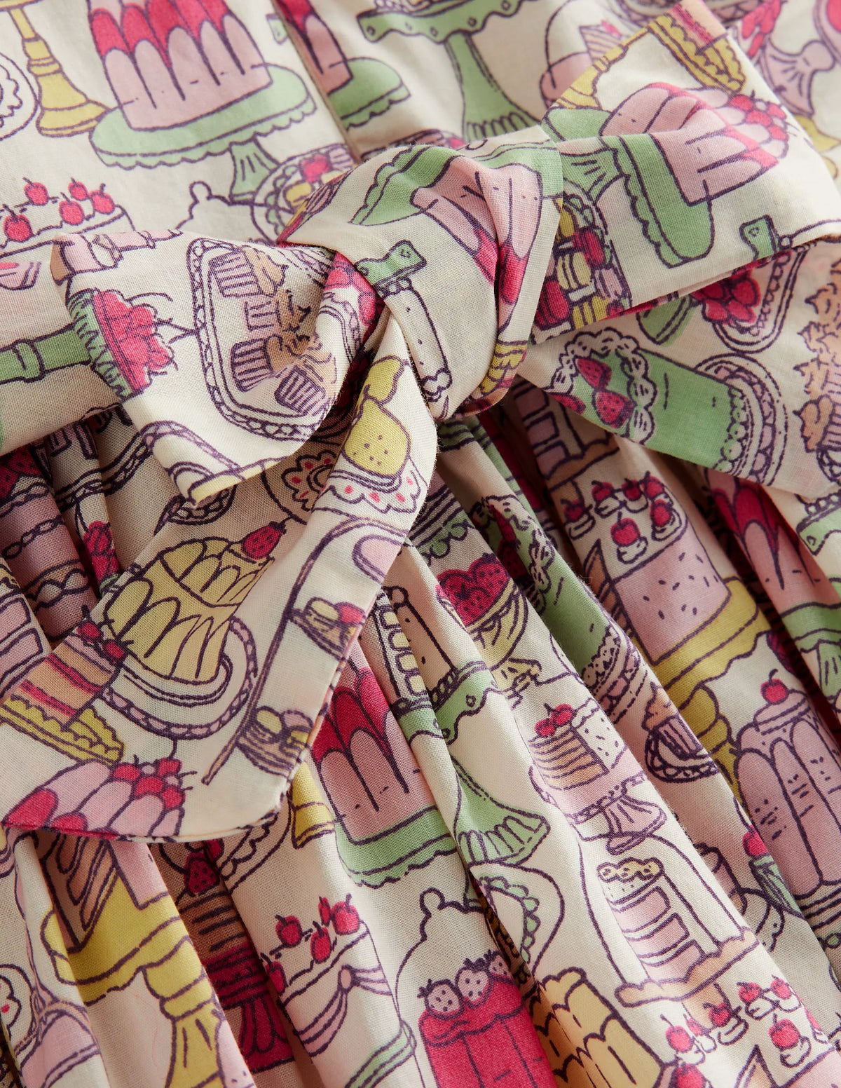 Nostalgic Occasion Smock Dress-Multi Sweet Treats