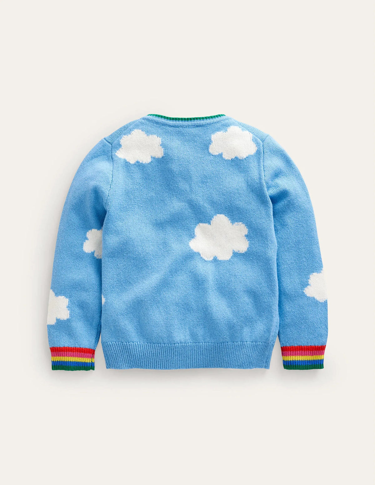 Crochet Appliqué Cardigan-Vintage Blue Weather