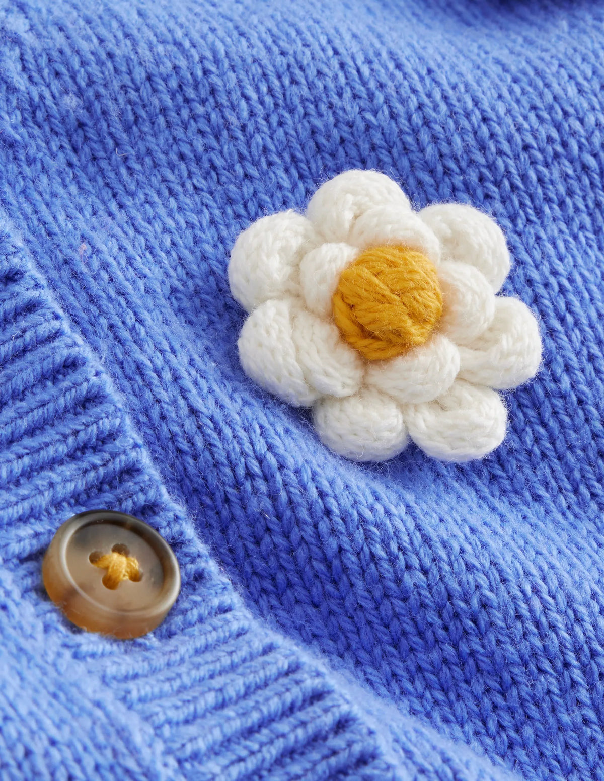 Fun Crochet Cardigan-Blue Heron Daisy