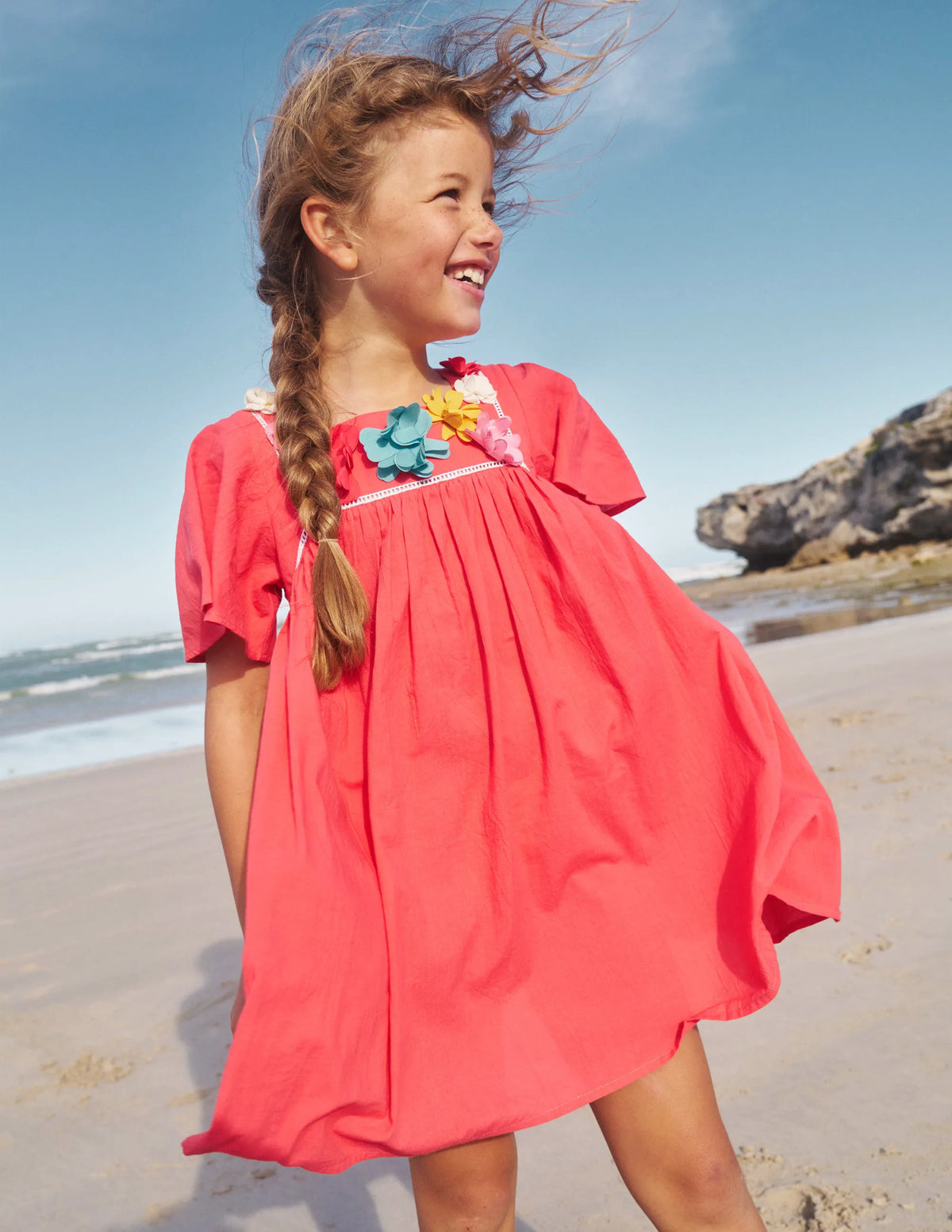 Lightweight Vacation Dress-Jam Red