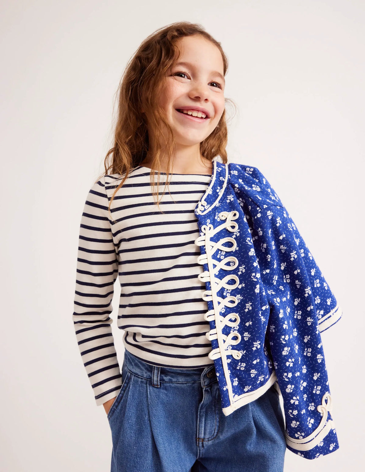 Military Jacket-Indigo Sprig Floral