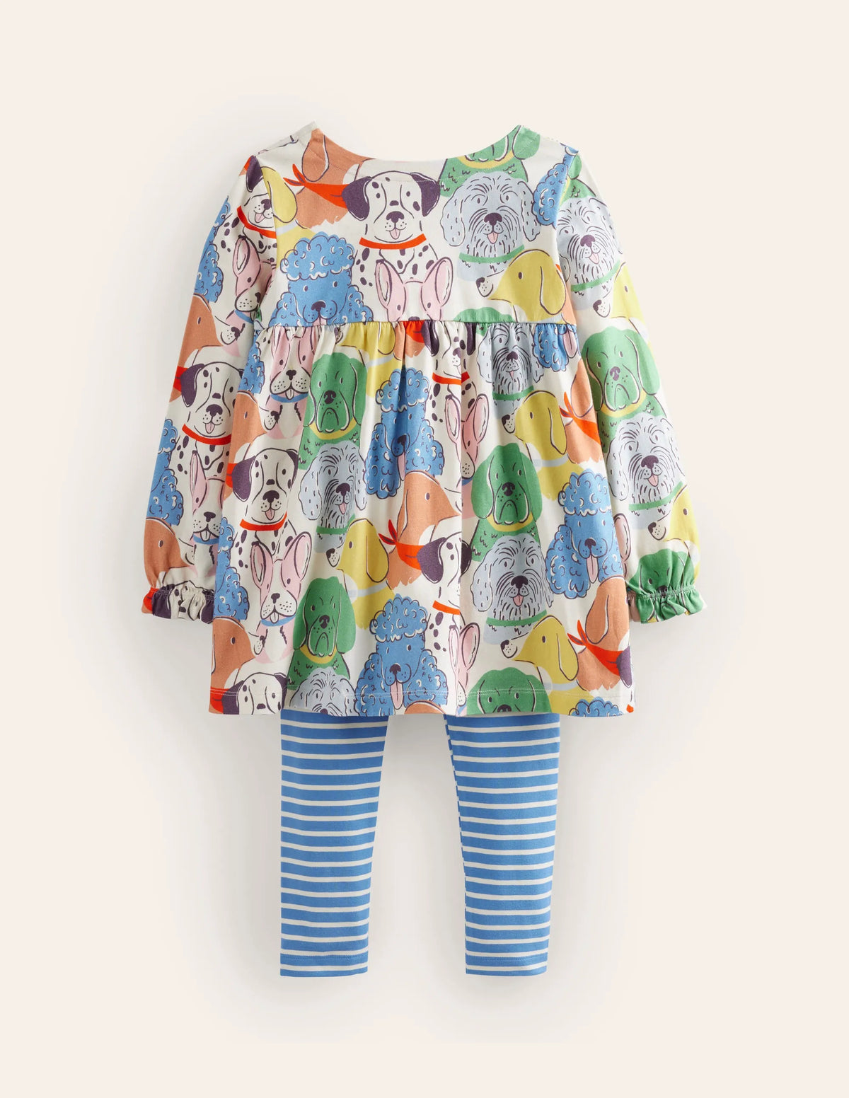 Long Sleeve Printed Tunic Set-Multi Dogs