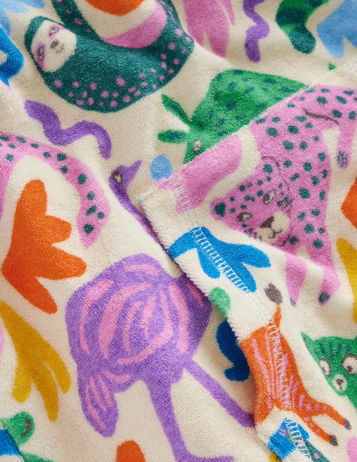 Towelling Throw-On-Multi Safari Friends