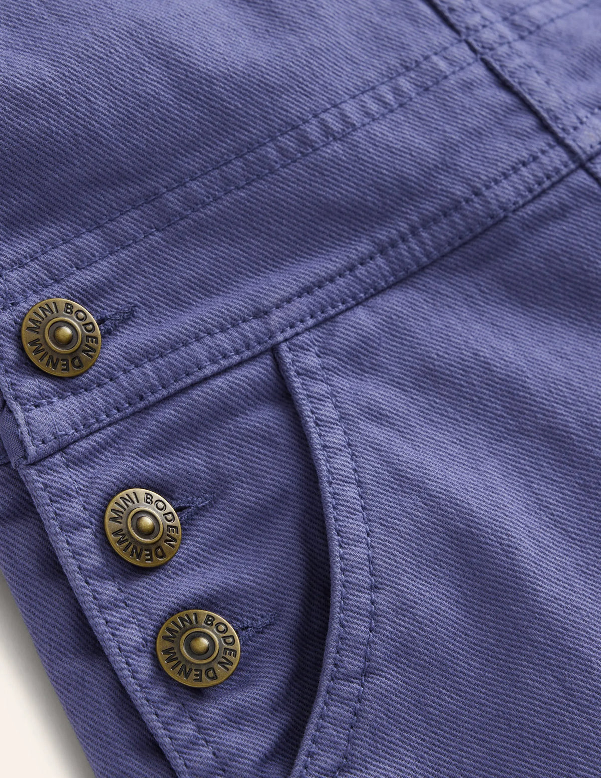 Heart Pocket Short Overalls-Soft Starboard