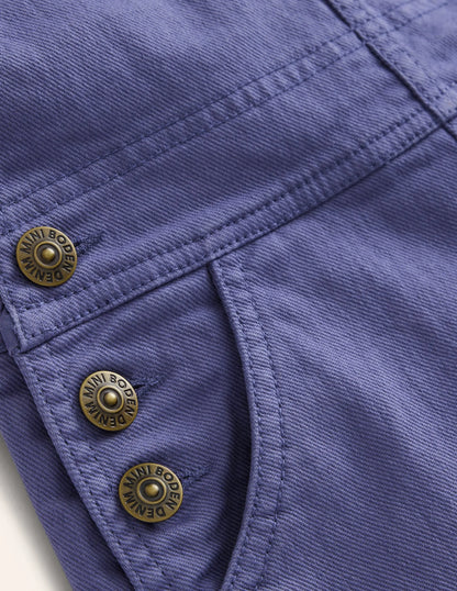 Heart Pocket Short Overalls-Soft Starboard