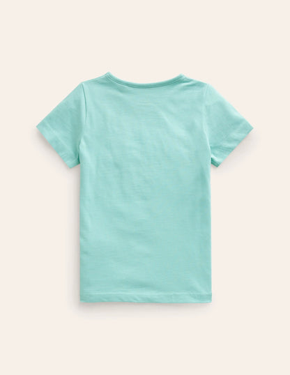 Printed Graphic T-Shirt-Fountain Green Ice Cream