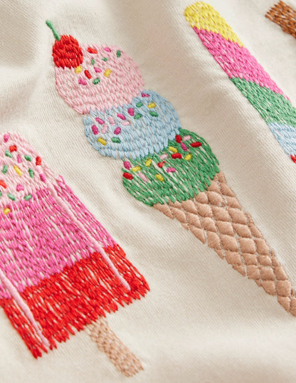 Superstitch Logo T-Shirt-Vanilla White Ice Creams