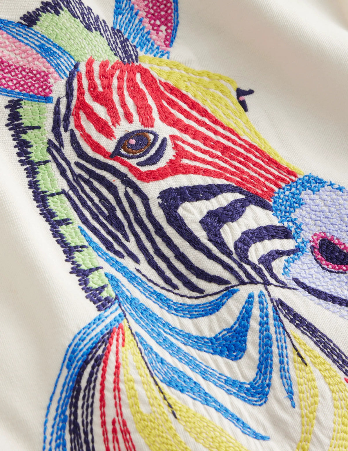 Superstitch Logo T-Shirt-Ivory Multi Zebra