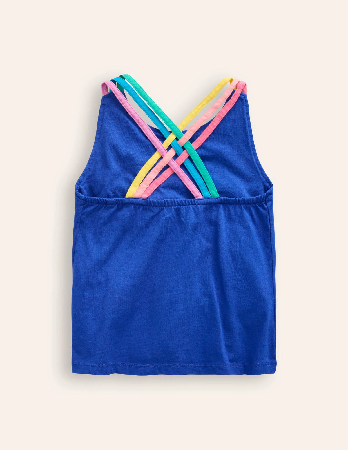 Rainbow Cross-Back Tank-Sapphire Blue