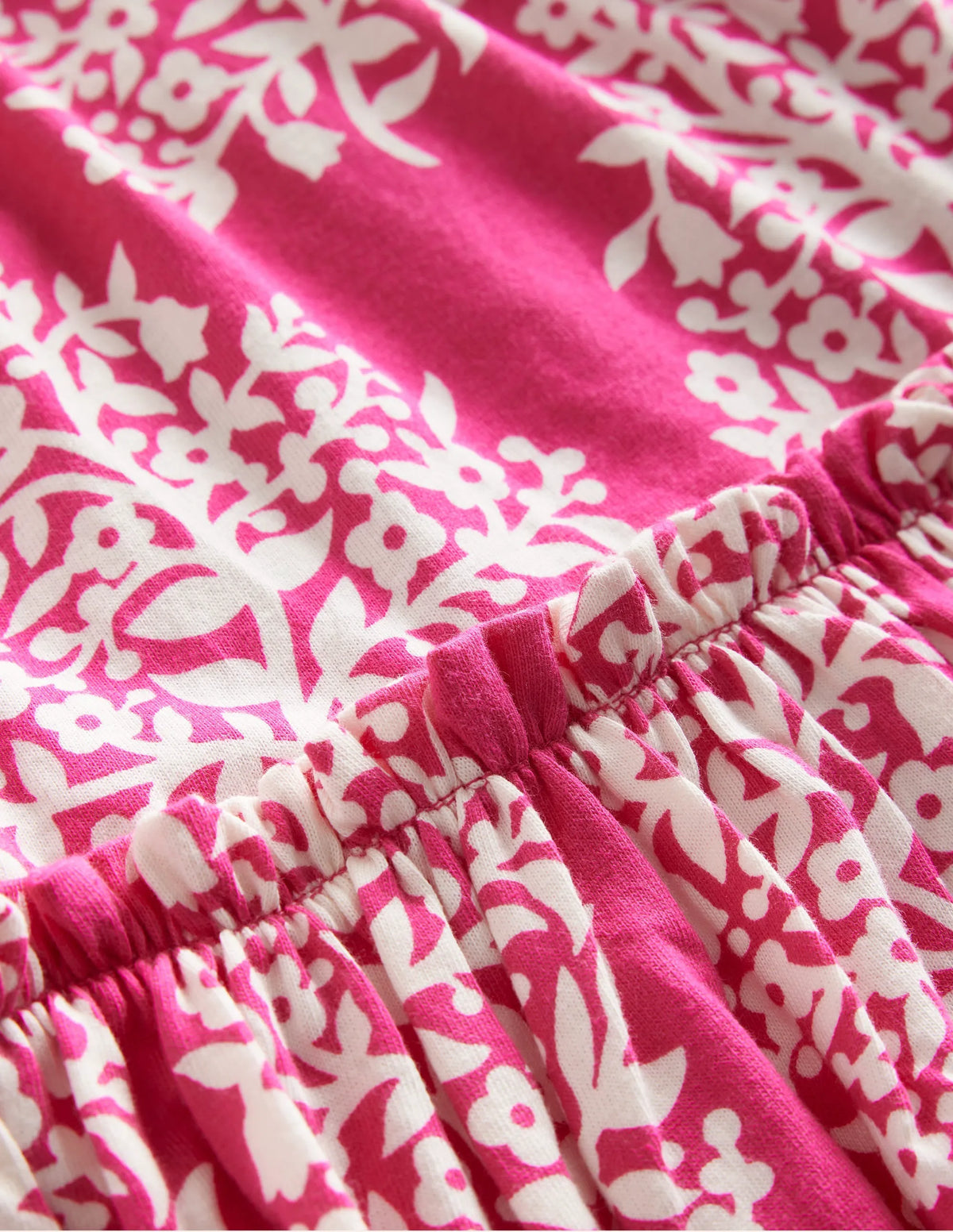 Printed Jersey Midi Skirt-Pink Woodblock