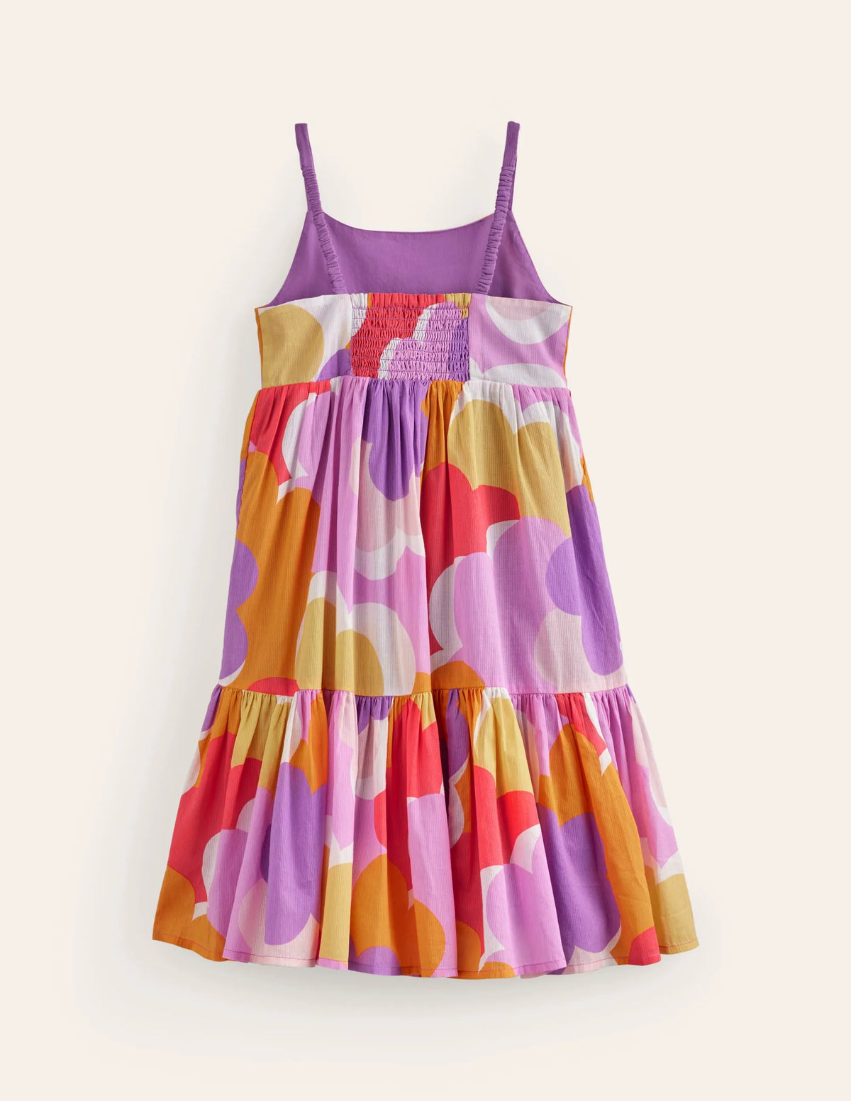 Tiered Twirly Sundress-Jam Red Daisy Cloud